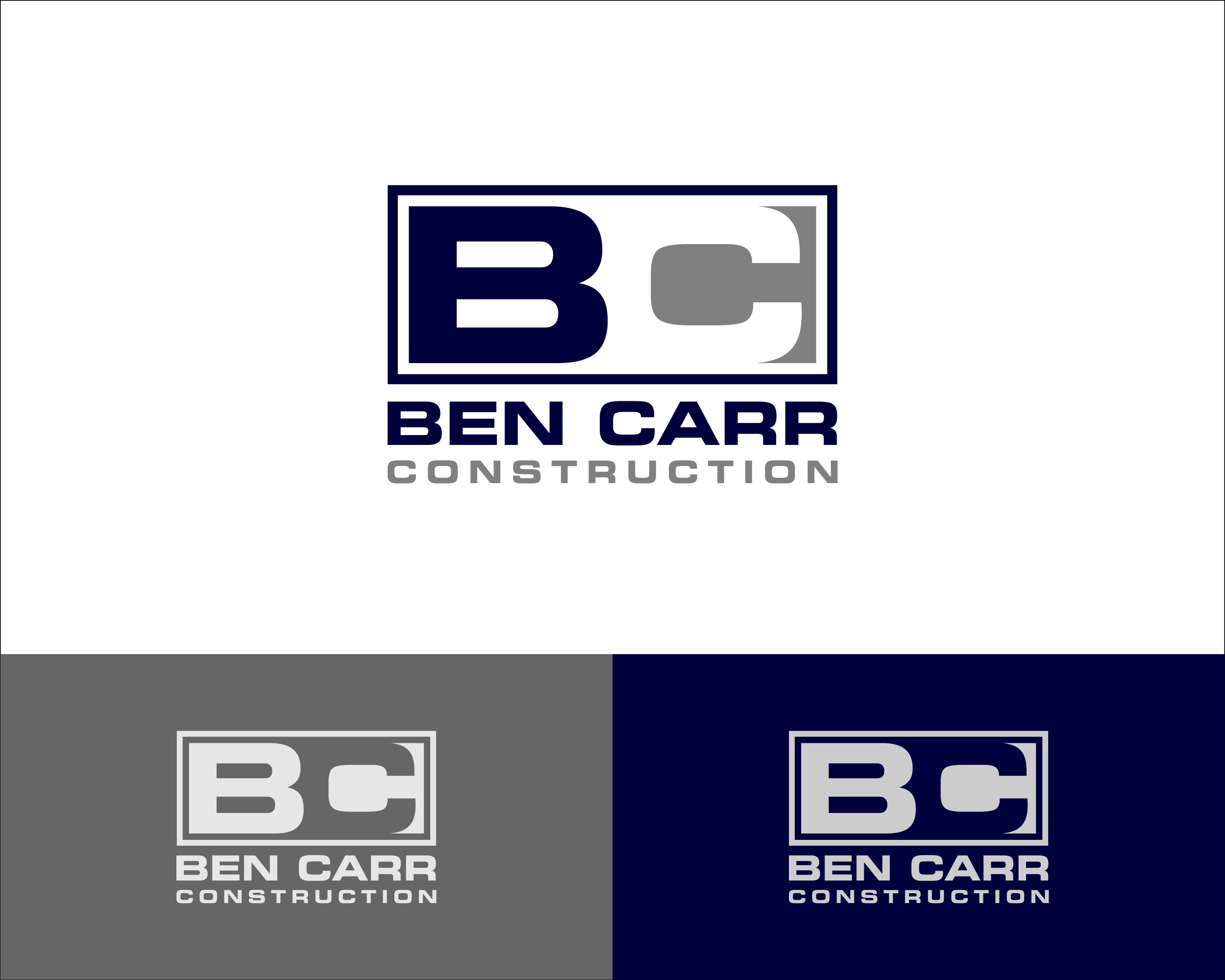 Logo Design entry 1489278 submitted by Super to the Logo Design for Ben Carr Construction  run by bcarr.h1@gmail.com