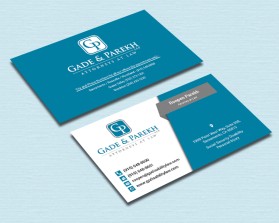 Business Card & Stationery Design Entry 1572626 submitted by zahidrabby to the contest for Gade & Parekh, LLP run by roopenesq