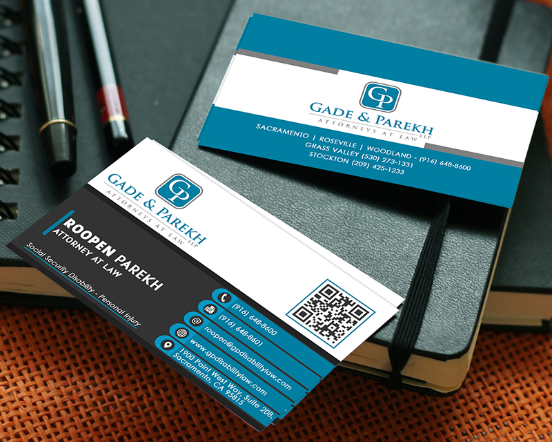 Business Card & Stationery Design entry 1514076 submitted by stalker716 to the Business Card & Stationery Design for Gade & Parekh, LLP run by roopenesq