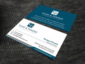 Business Card & Stationery Design entry 1514037 submitted by skyford412 to the Business Card & Stationery Design for Gade & Parekh, LLP run by roopenesq