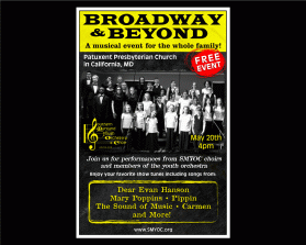 Graphic Design entry 1516701 submitted by dsdezign to the Graphic Design for Flyer for a Choral Concert featuring Broadway music run by kmuch