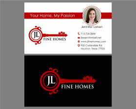 Business Card & Stationery Design entry 1519973 submitted by graphics to the Business Card & Stationery Design for www.jlfinehomes.com run by Jenl
