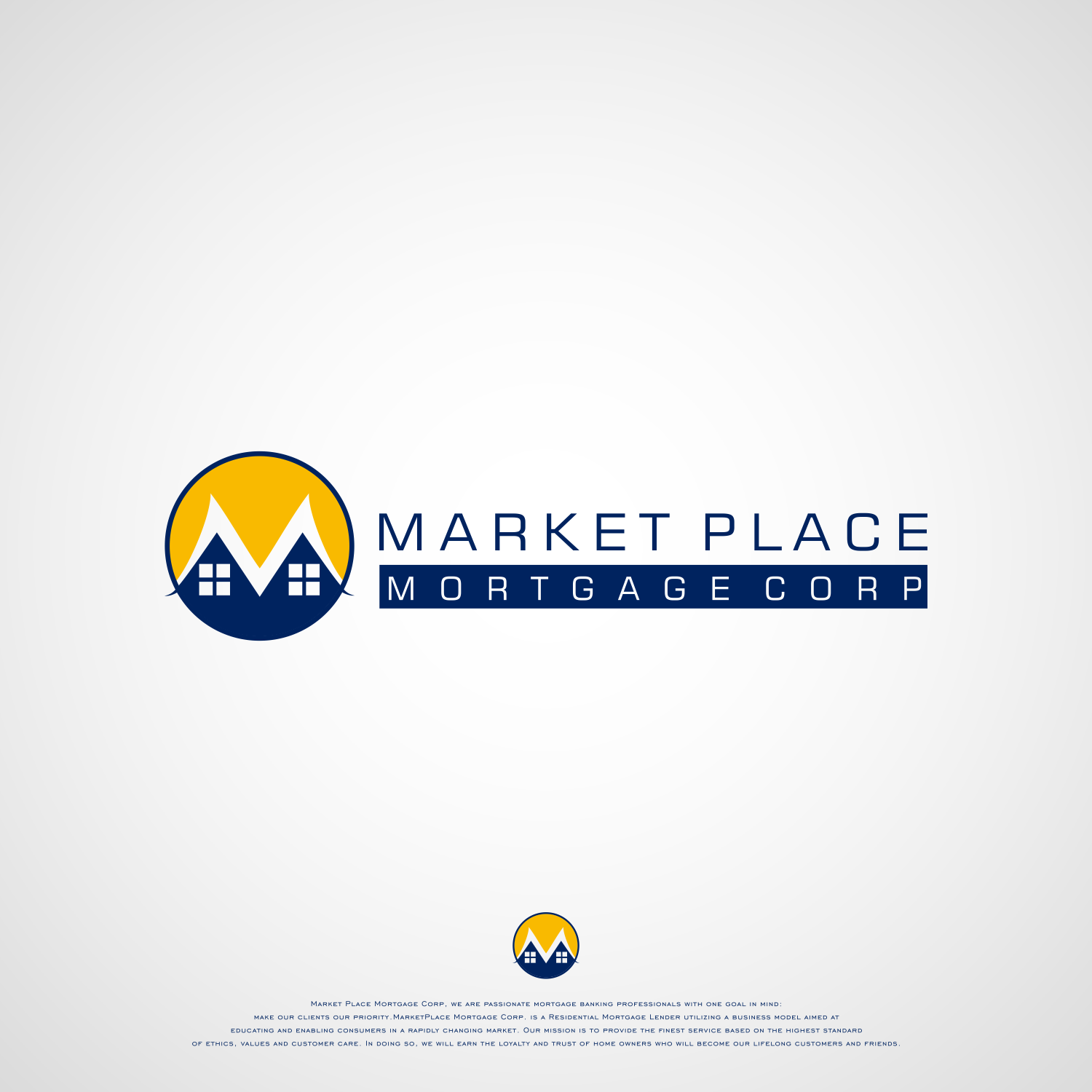 Logo Design entry 1525410 submitted by leopold12 to the Logo Design for Market Place Mortgage Corp run by dakoogoose