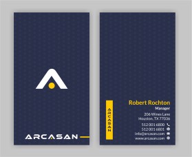 Business Card & Stationery Design entry 1535431 submitted by athenticdesigner to the Business Card & Stationery Design for ARCASAN run by manjusha