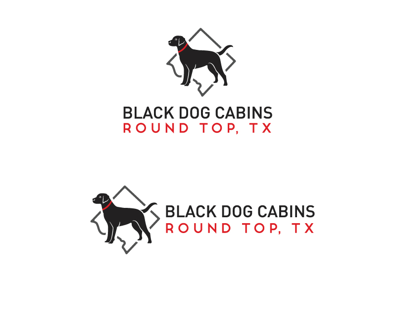 Logo Design entry 1536190 submitted by Amit1991 to the Logo Design for Black Dog Cabins, Round Top, Tx run by Dawn Gervais