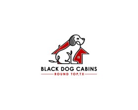Logo Design entry 1536170 submitted by Fathenry to the Logo Design for Black Dog Cabins, Round Top, Tx run by Dawn Gervais