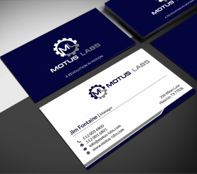 Business Card & Stationery Design entry 1545709 submitted by Cave_Canem to the Business Card & Stationery Design for Motus Labs run by jim.fontaine@motus-labs.com