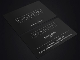 Business Card & Stationery Design entry 1554002 submitted by KristinaPetkina to the Business Card & Stationery Design for Dawn Cassidy Interiors run by allisononeill88