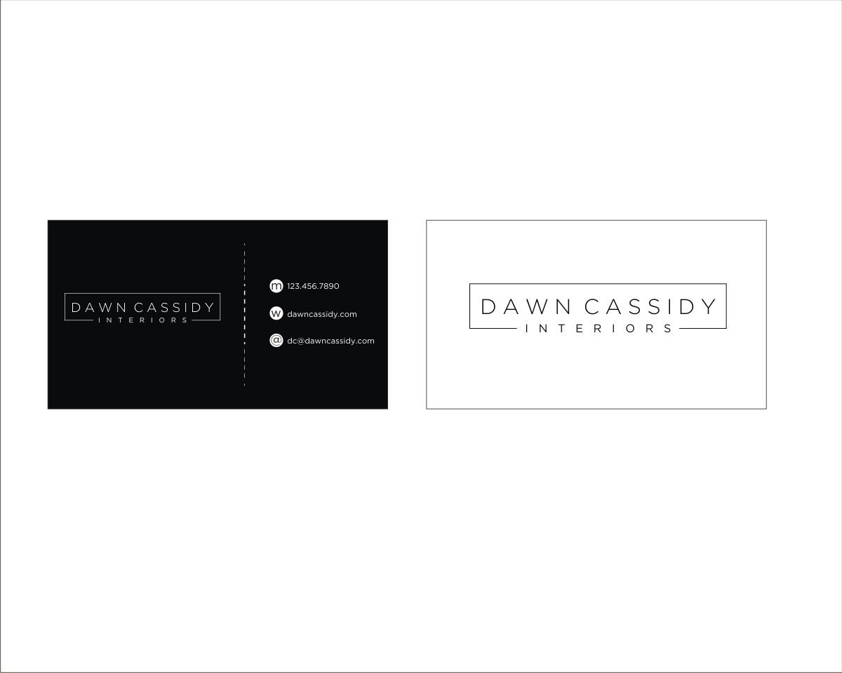 Business Card & Stationery Design entry 1554014 submitted by kembarloro to the Business Card & Stationery Design for Dawn Cassidy Interiors run by allisononeill88