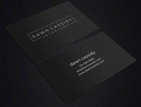 Business Card & Stationery Design entry 1554015 submitted by Sohagi Akter to the Business Card & Stationery Design for Dawn Cassidy Interiors run by allisononeill88