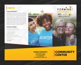 Brochure Design entry 1576915 submitted by lurth to the Brochure Design for Forming Friendships Inc Community Center PLEASE USE THE LOGO THAT SAYS “nonprofit division” run by Kpetefish