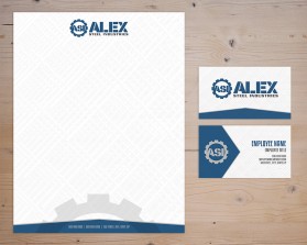 Business Card & Stationery Design entry 1580924 submitted by skyford412 to the Business Card & Stationery Design for alexsteel Industries run by alexsteel