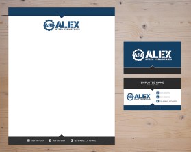 Business Card & Stationery Design entry 1580925 submitted by cyber to the Business Card & Stationery Design for alexsteel Industries run by alexsteel