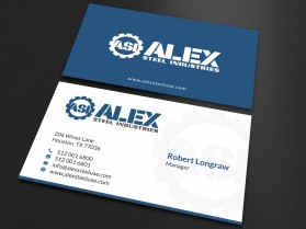Business Card & Stationery Design Entry 1580926 submitted by skyford412 to the contest for alexsteel Industries run by alexsteel
