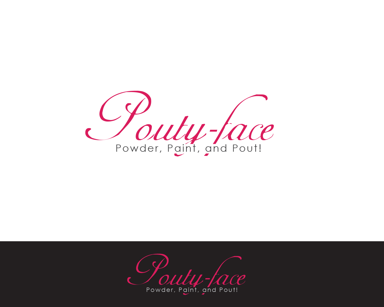 Logo Design entry 1584854 submitted by jymarie01 to the Logo Design for Pouty-Face run by nmw223@yahoo.com