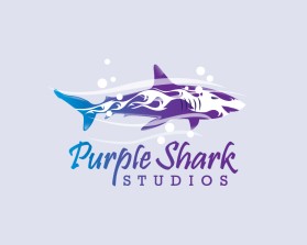 Logo Design entry 1600530 submitted by MyLess to the Logo Design for Purple Shark Studios run by cherylshark