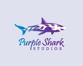 Logo Design entry 1600540 submitted by beekitty7 to the Logo Design for Purple Shark Studios run by cherylshark