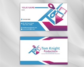 Business Card & Stationery Design Entry 1609010 submitted by wildbloom to the contest for Tom Knight Productions run by tomk2468