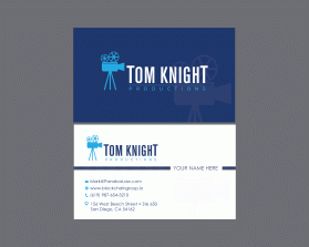 Business Card & Stationery Design Entry 1672132 submitted by dsdezign to the contest for Tom Knight Productions run by tomk2468