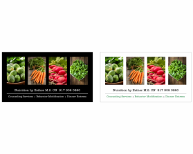 Business Card & Stationery Design entry 1609251 submitted by Pasindu to the Business Card & Stationery Design for Nutrition by Esther run by chester