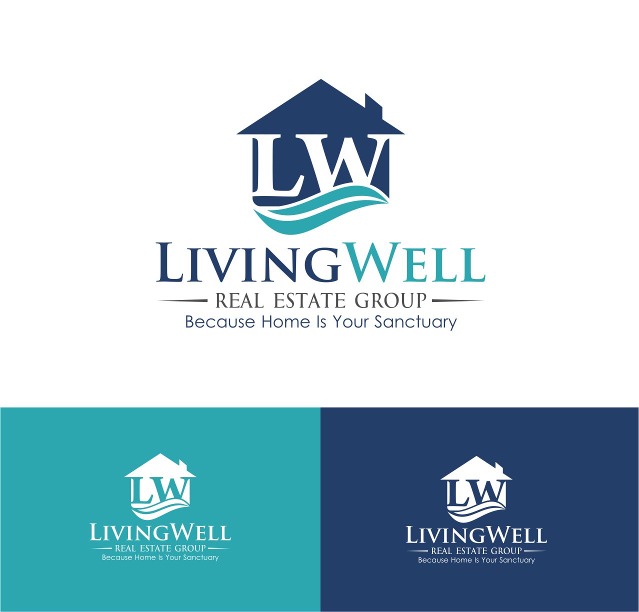 Logo Design entry 1612640 submitted by WoAdek to the Logo Design for Living Well Real Estate Group run by michaelb