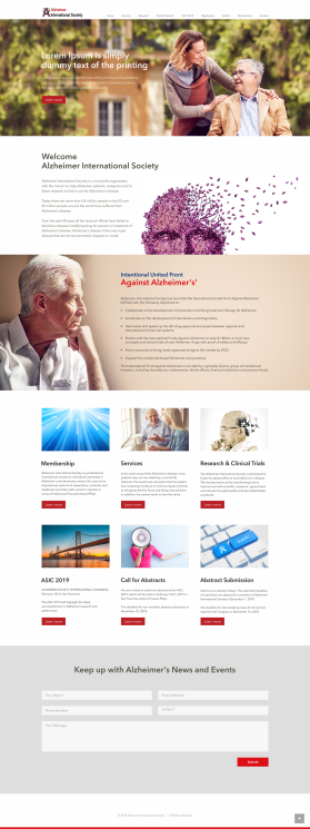 Web Design Entry 1678579 submitted by lurth to the contest for Alzheimer International Society run by brain2018