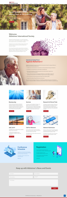 Web Design entry 1619623 submitted by lurth to the Web Design for Alzheimer International Society run by brain2018