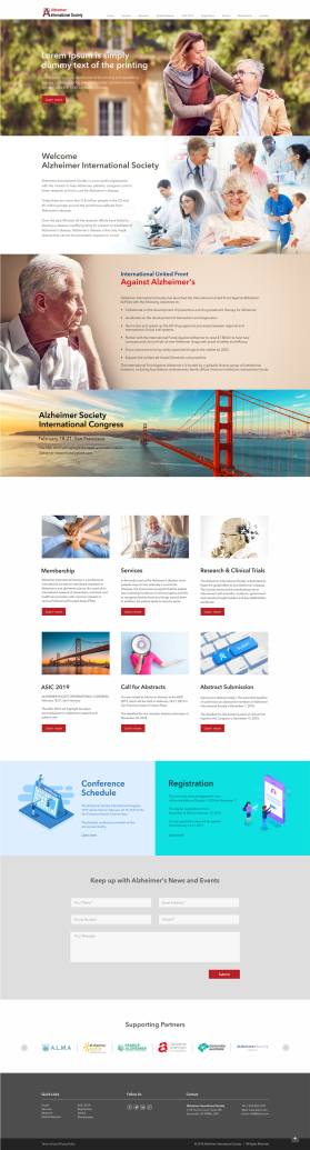 Web Design entry 1619636 submitted by lurth to the Web Design for Alzheimer International Society run by brain2018