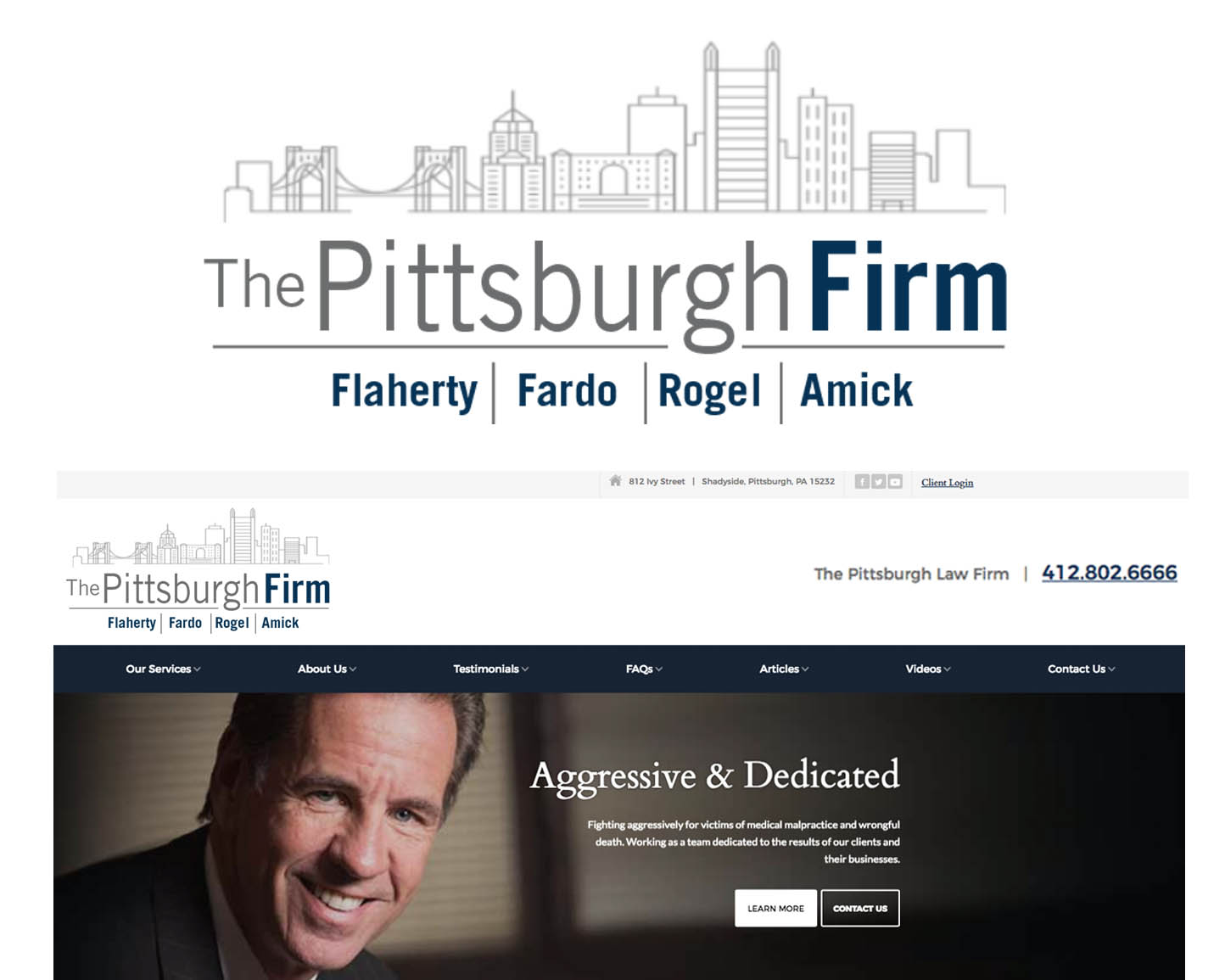 Logo Design entry 1638459 submitted by quimcey to the Logo Design for The Pittsburgh Firm run by noahpaulfardo