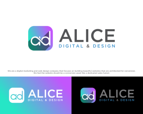 Logo Design entry 1647487 submitted by gadjahmada to the Logo Design for Alice and/or Alice Digital | Design (https://www.alice.design) run by robschmidt