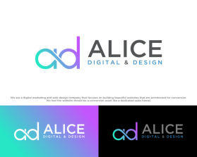 Logo Design entry 1647488 submitted by gadjahmada to the Logo Design for Alice and/or Alice Digital | Design (https://www.alice.design) run by robschmidt
