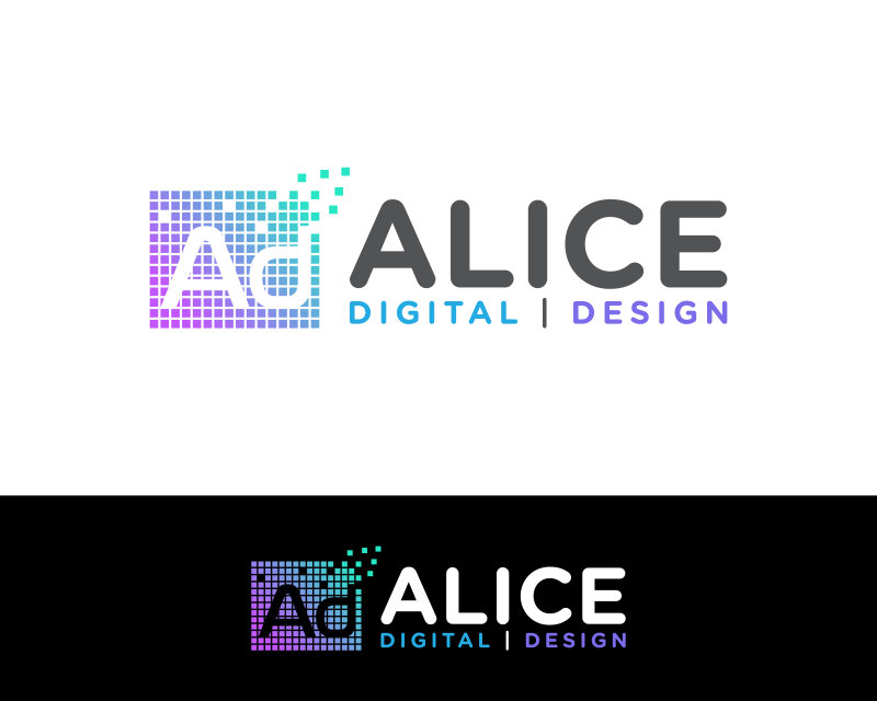Logo Design entry 1647654 submitted by Mrs. DC to the Logo Design for Alice and/or Alice Digital | Design (https://www.alice.design) run by robschmidt