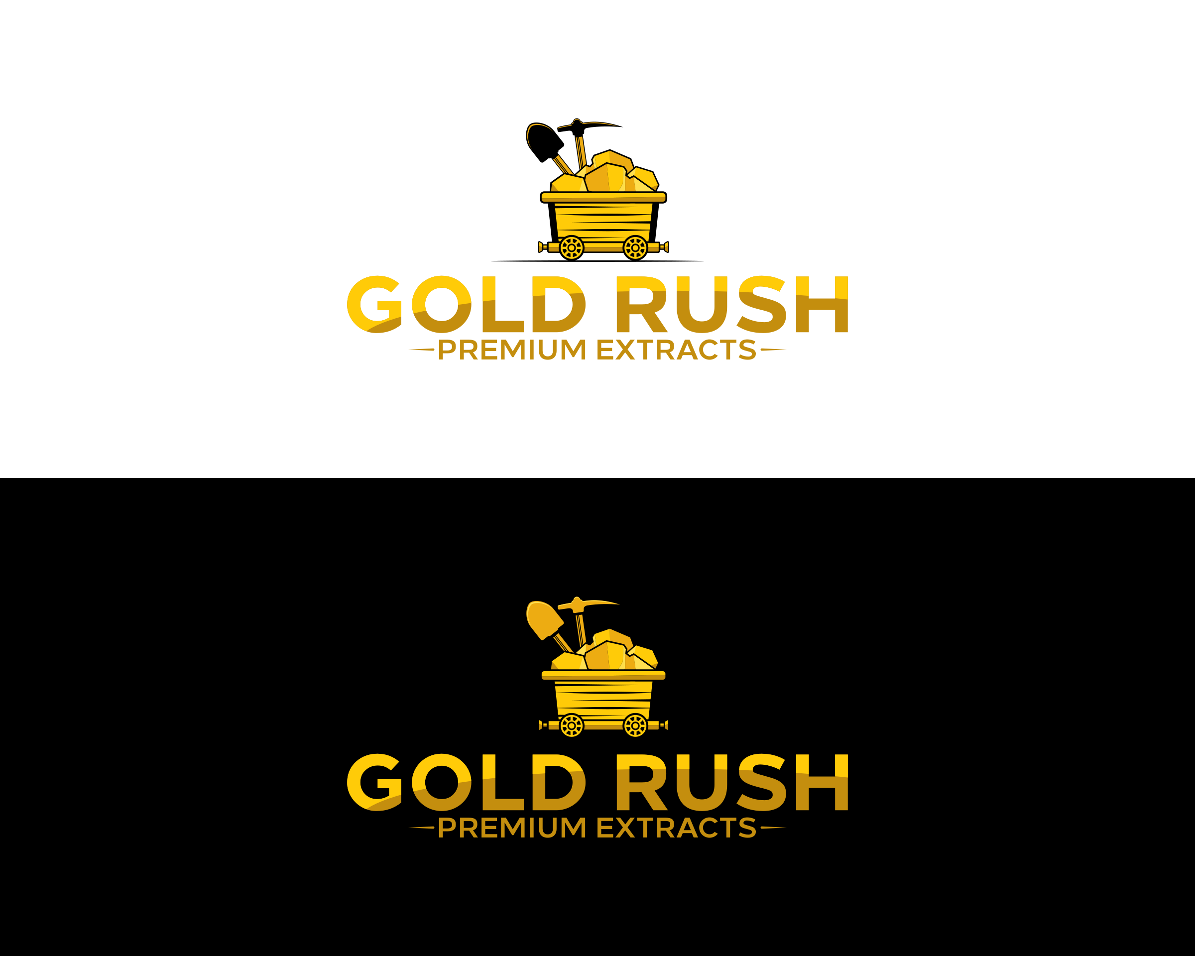 Logo Design entry 1648906 submitted by AaronEthan to the Logo Design for Gold Rush Premium Extracts run by Gold Rush Extracts