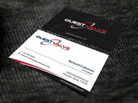Business Card & Stationery Design entry 1664445 submitted by skyford412 to the Business Card & Stationery Design for Quest Valve & Controls run by richard.texas