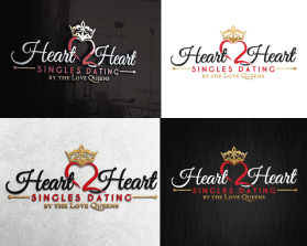 Logo Design entry 1665350 submitted by alex.projector to the Logo Design for Heart 2 Heart Singles Dating by the Love Queens run by Heart2Heart