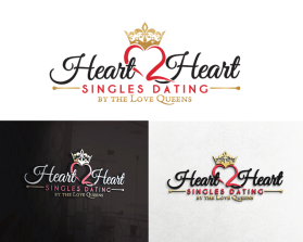 Logo Design entry 1665355 submitted by dsdezign to the Logo Design for Heart 2 Heart Singles Dating by the Love Queens run by Heart2Heart