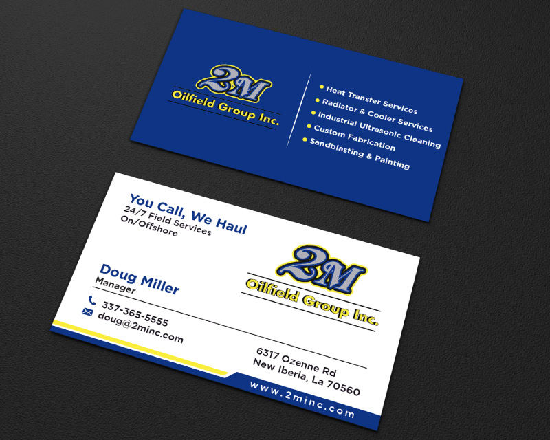 Business Card & Stationery Design entry 1666239 submitted by Amit1991 to the Business Card & Stationery Design for 2M Oilfield Group run by pmiller