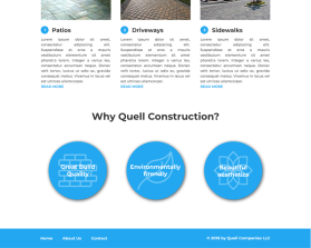 Web Design entry 1666795 submitted by PEACEMAKER to the Web Design for Quell Construction, LLC run by DBJenkins