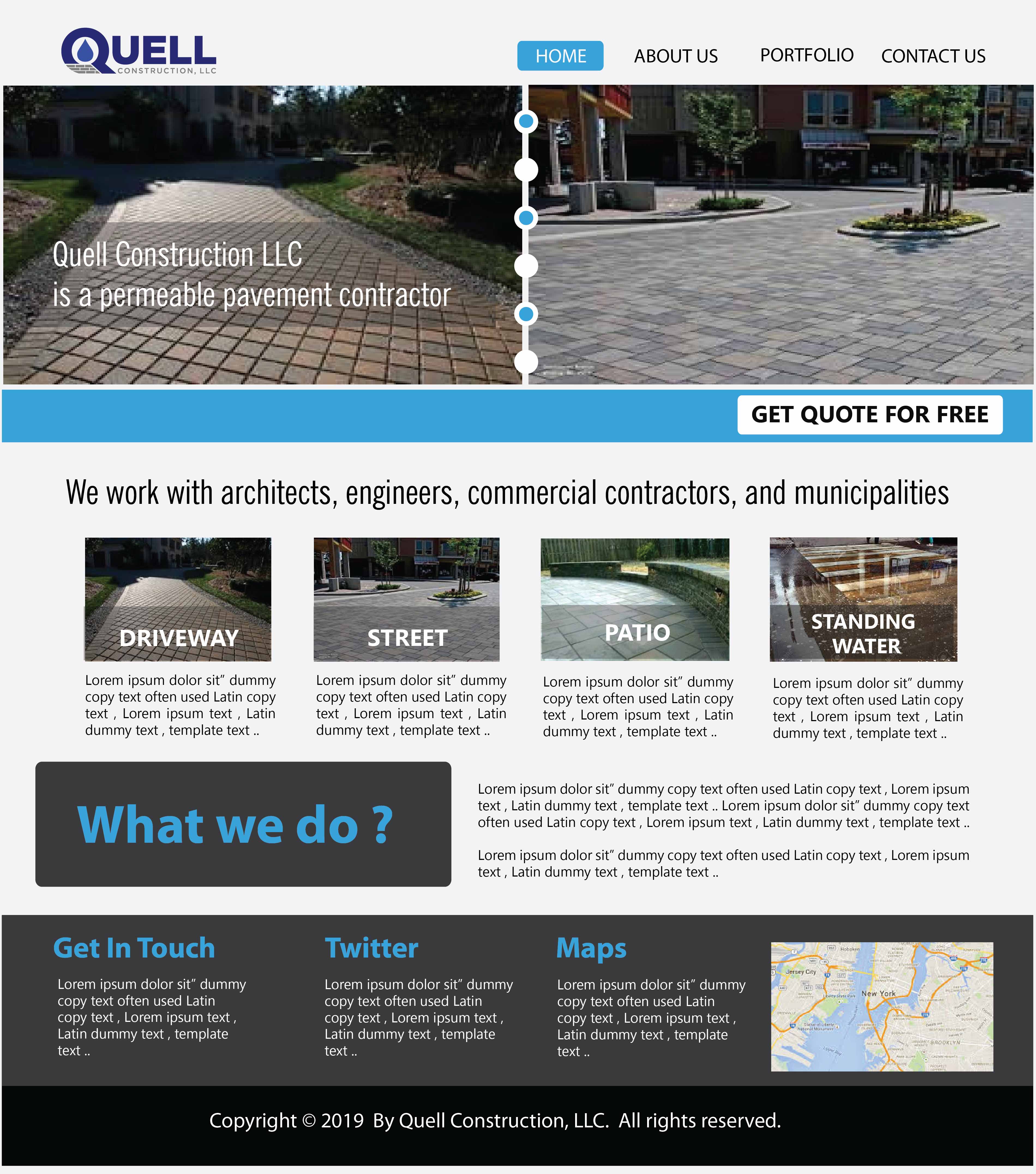 Web Design entry 1666807 submitted by GRACE to the Web Design for Quell Construction, LLC run by DBJenkins