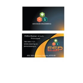 Business Card & Stationery Design Entry 1751053 submitted by Rahim27 to the contest for ESP run by pkumar@espeng.ca