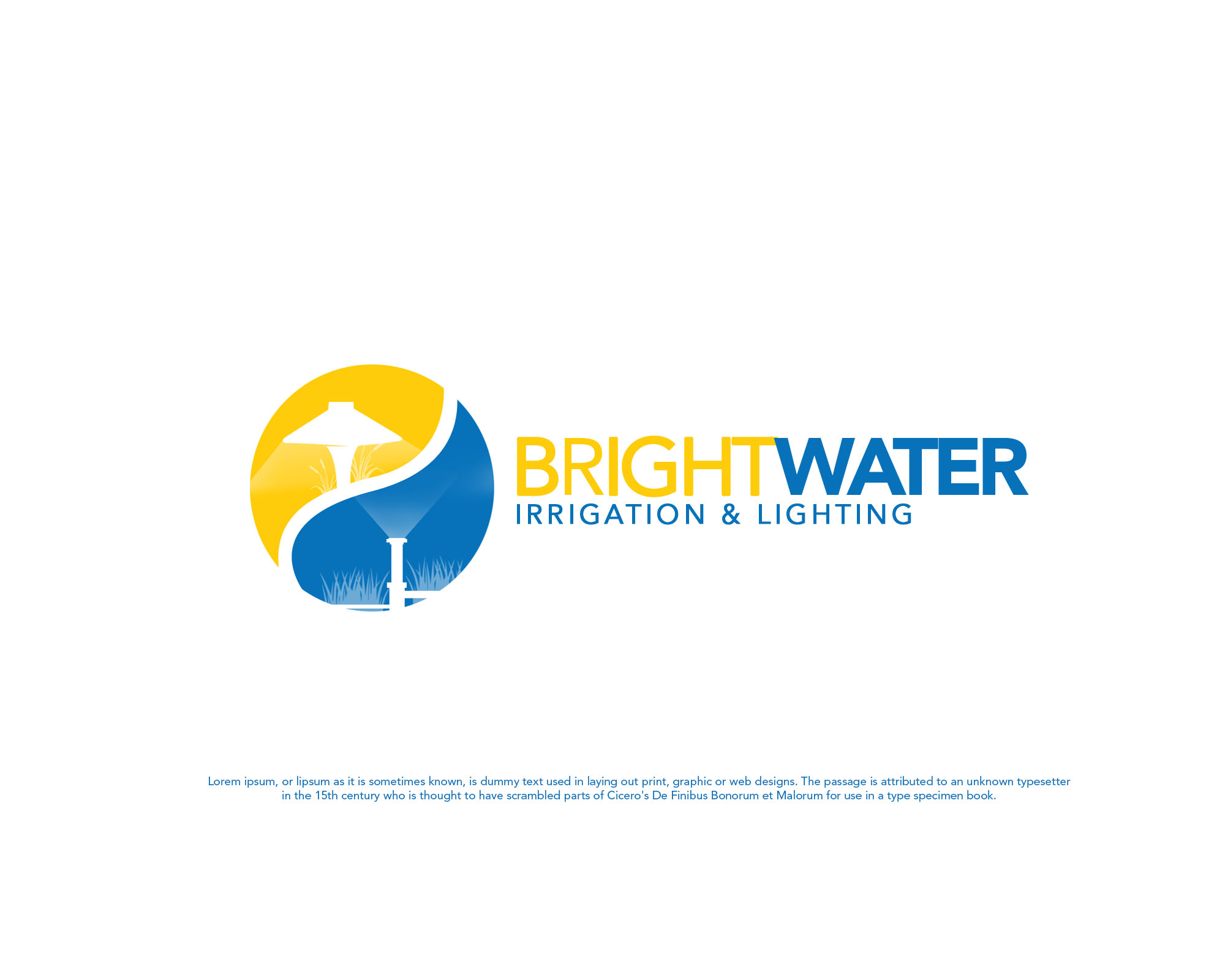 Logo Design entry 1691610 submitted by Ed Art to the Logo Design for BrightWater Irrigation & Lighting  run by jvolley7