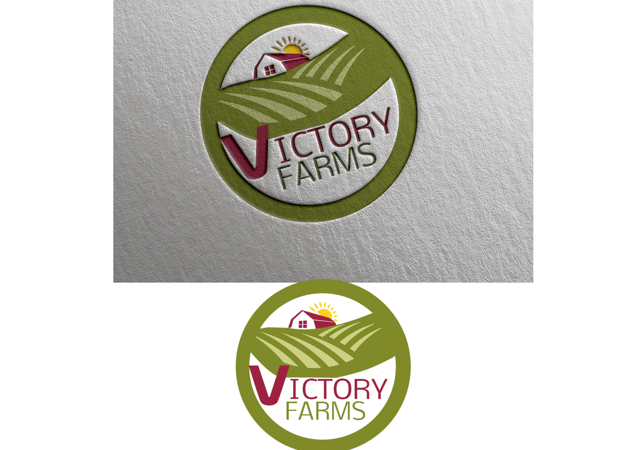Logo Design entry 1712549 submitted by cyber to the Logo Design for Victory Farms run by prissillag1