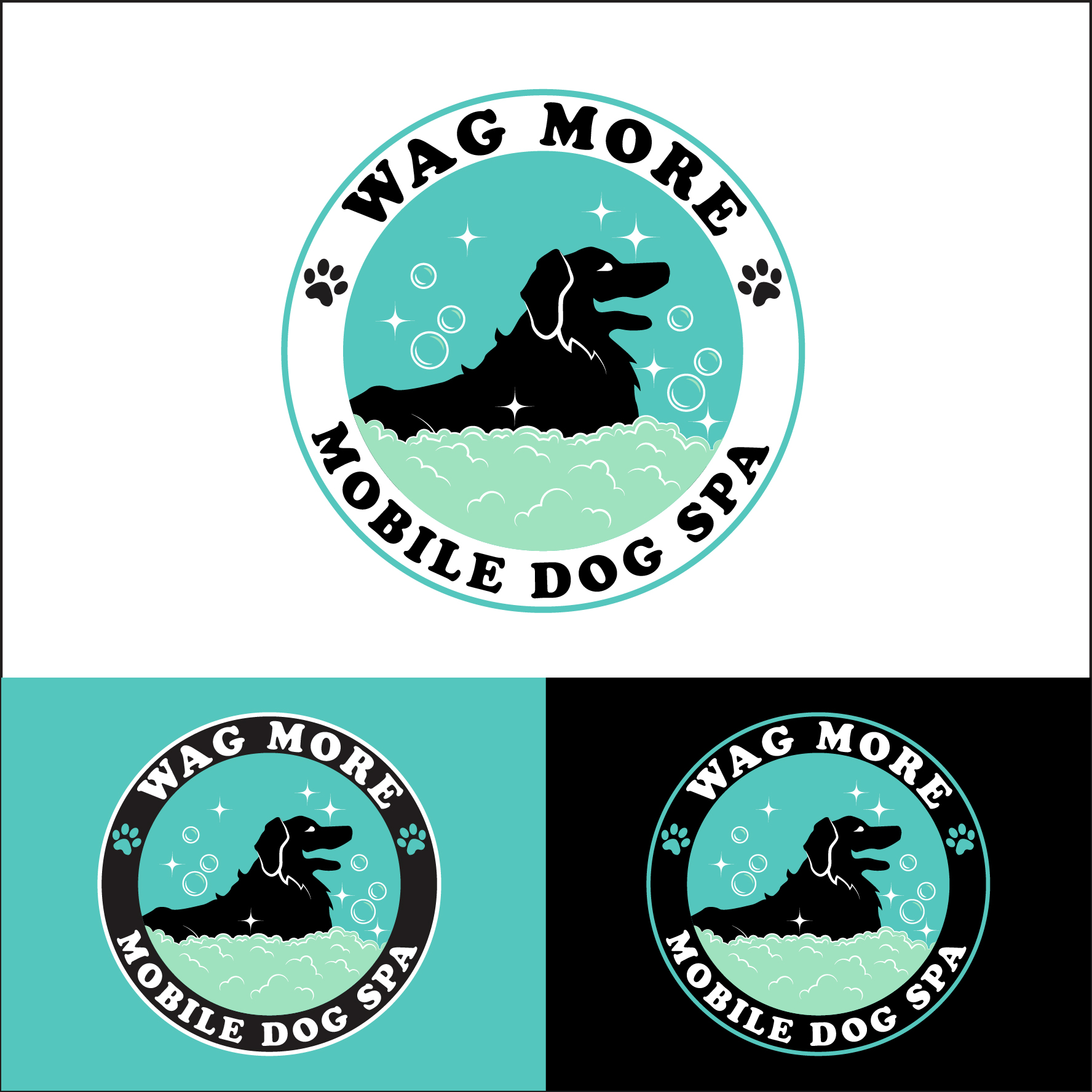 Logo Design entry 1756861 submitted by sirtwo to the Logo Design for Wag More Mobile Dog Spa run by wagmoredogsmi