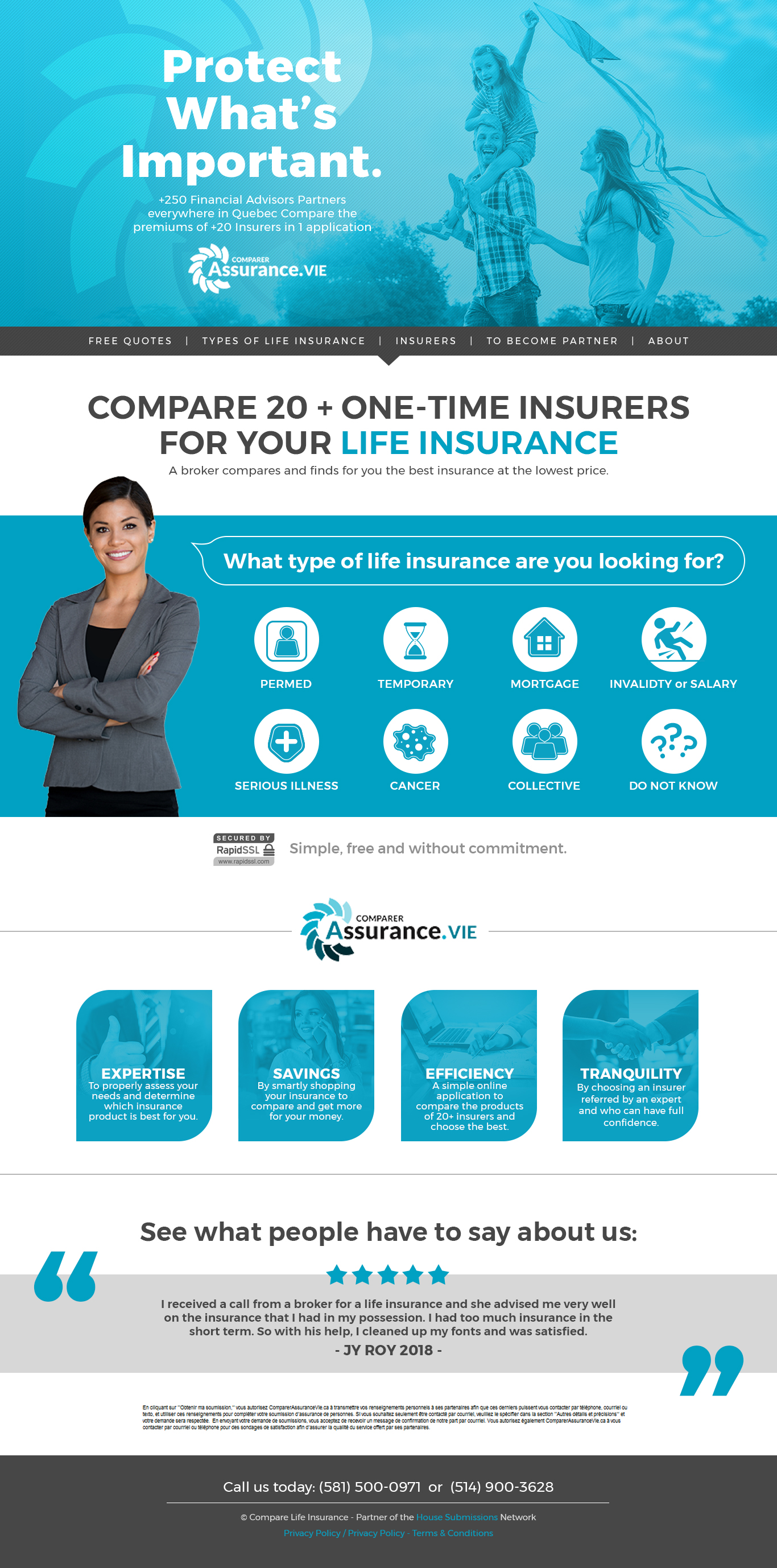 Web Design entry 1759117 submitted by bcmaness to the Web Design for comparer assurance vie run by northtrex39