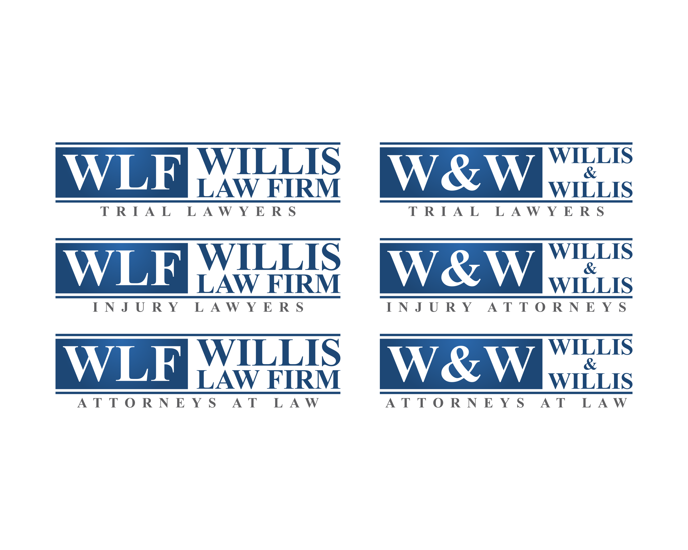 Logo Design entry 1765780 submitted by AaronEthan to the Logo Design for Willis Law Firm  run by dparkerwillis