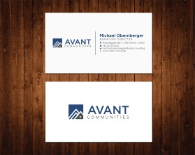 Business Card & Stationery Design Entry 1836329 submitted by Sonia99 to the contest for Avant Communities run by Avant Communities
