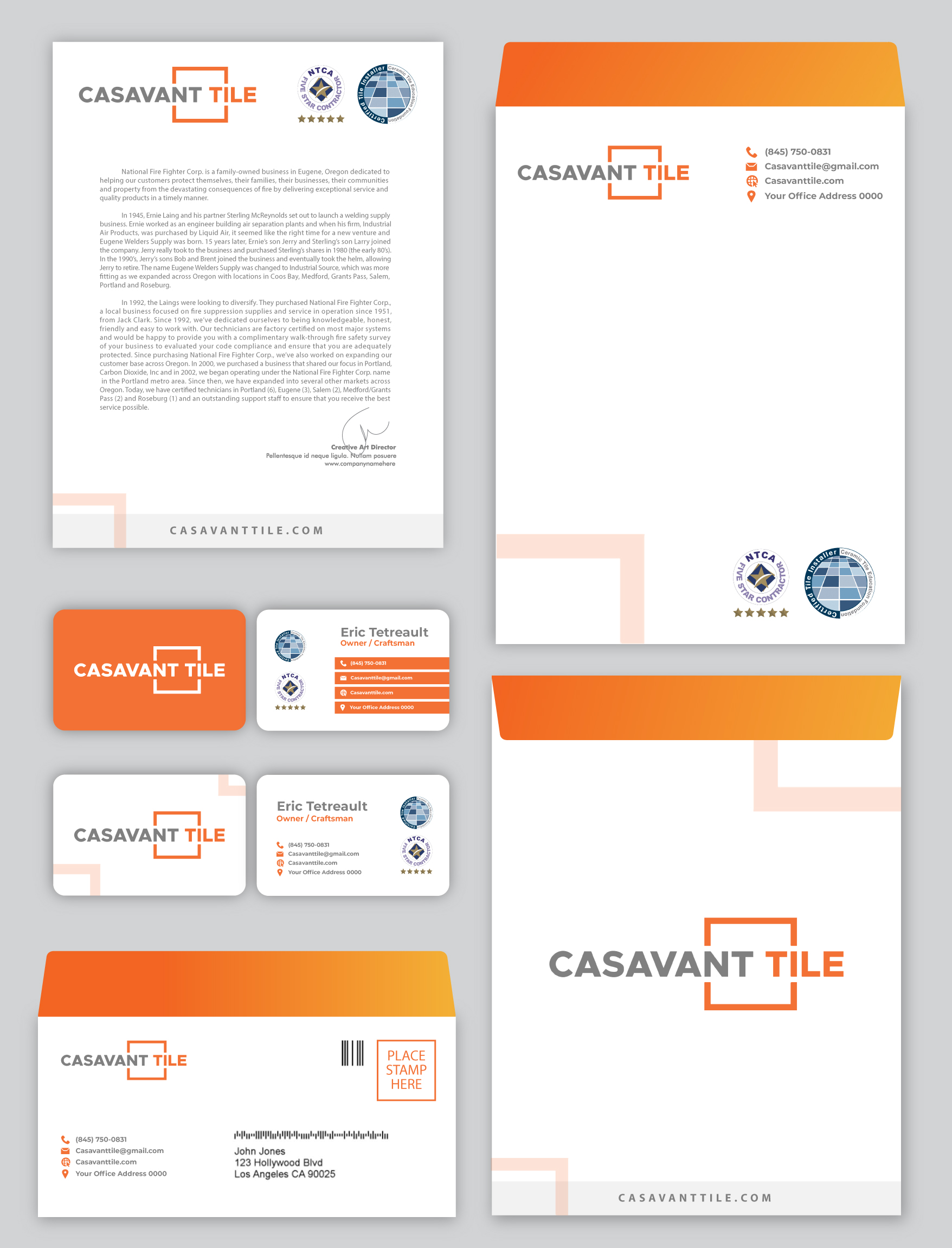 Business Card & Stationery Design entry 1776402 submitted by beekitty7 to the Business Card & Stationery Design for Casavant Tile run by CasavantTile