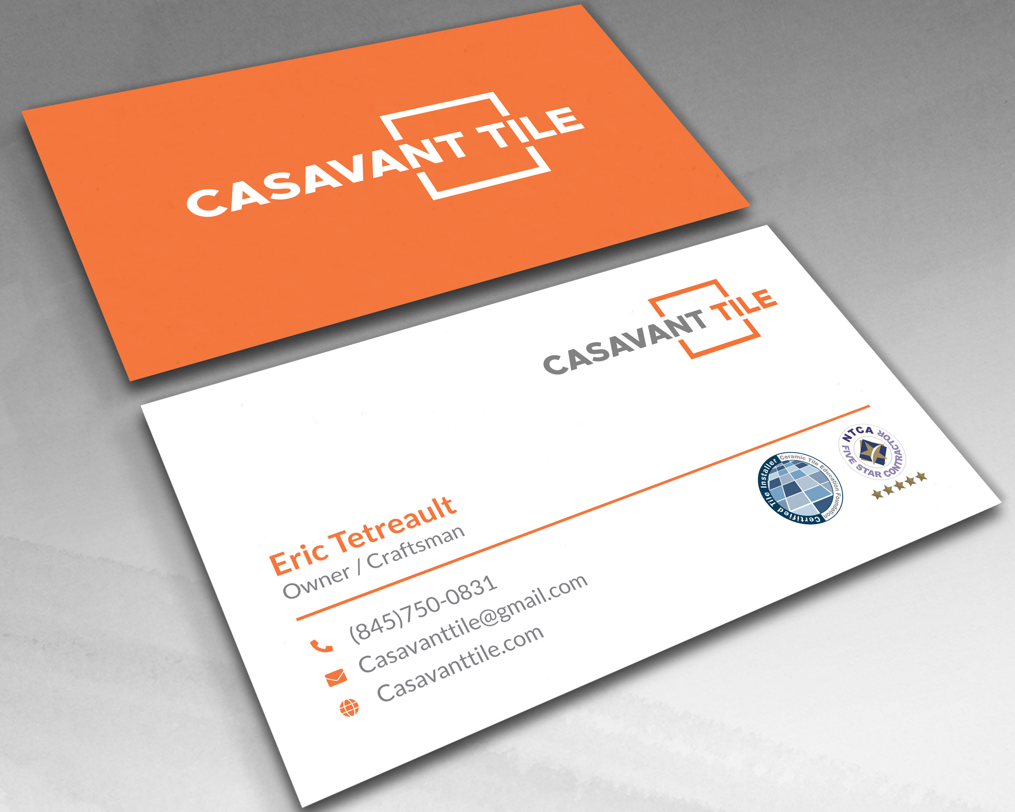 Business Card & Stationery Design entry 1776362 submitted by frits130by to the Business Card & Stationery Design for Casavant Tile run by CasavantTile