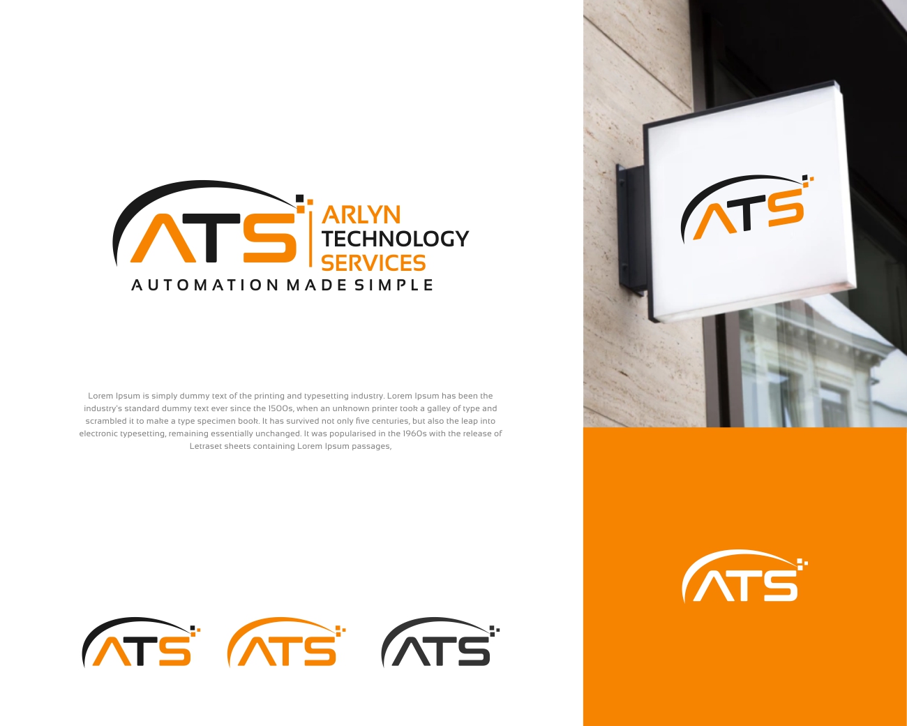 Ats letter logo creative design with graphic Vector Image