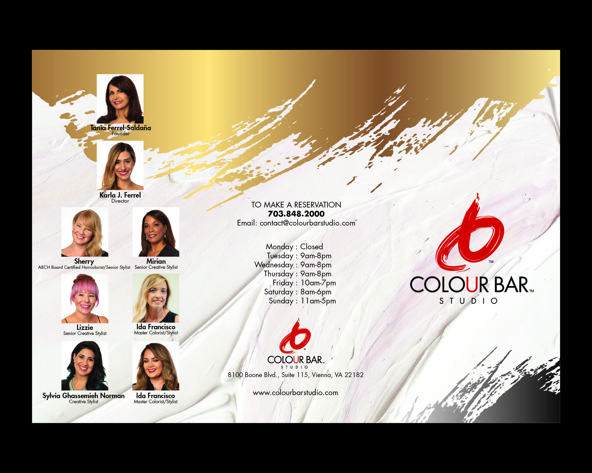 Brochure Design entry 1787158 submitted by LJPixmaker to the Brochure Design for Colour Bar Studio run by TaniaSald